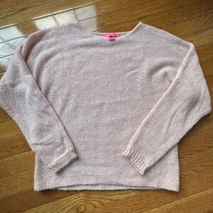 LILLY PULITZER SOLEEN KNIT ALLOVER SEQUIN SWEATER Pale Pink SIZE XS